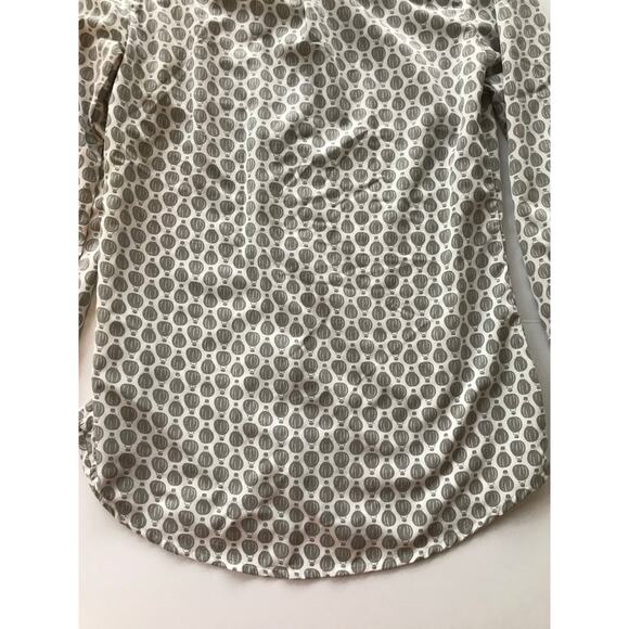 Merona Button Up Long Sleeve Shirt Gray Air Balloon Print - Picture 10 of 14